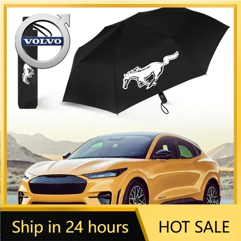 

2026 Новый автомобильный складной зонт с эмблемой Volvo для Ford Mustang Zapatillas Miniatura Gt 2015 2012, Shelby GT Fender Ca