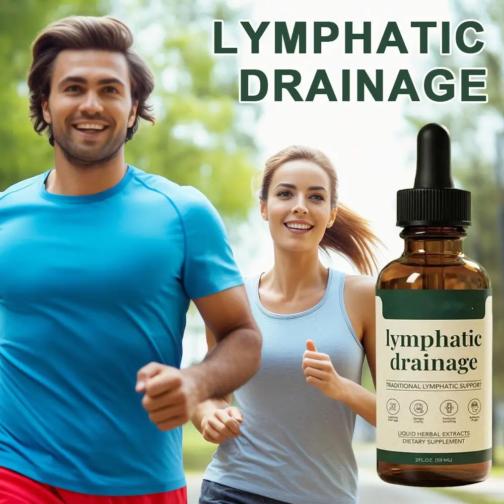 59ml Lymphatic Drainage Massage Serum Facial Anti Swelling Firming Essence Plant Extract Micro Molecular Facial Contour Lifting