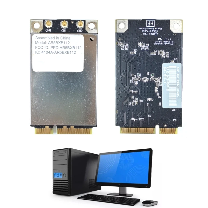 AR5BXB112 AR9380 450Mbps ثنائي النطاق Mini PCI-E استبدال البطاقة اللاسلكية