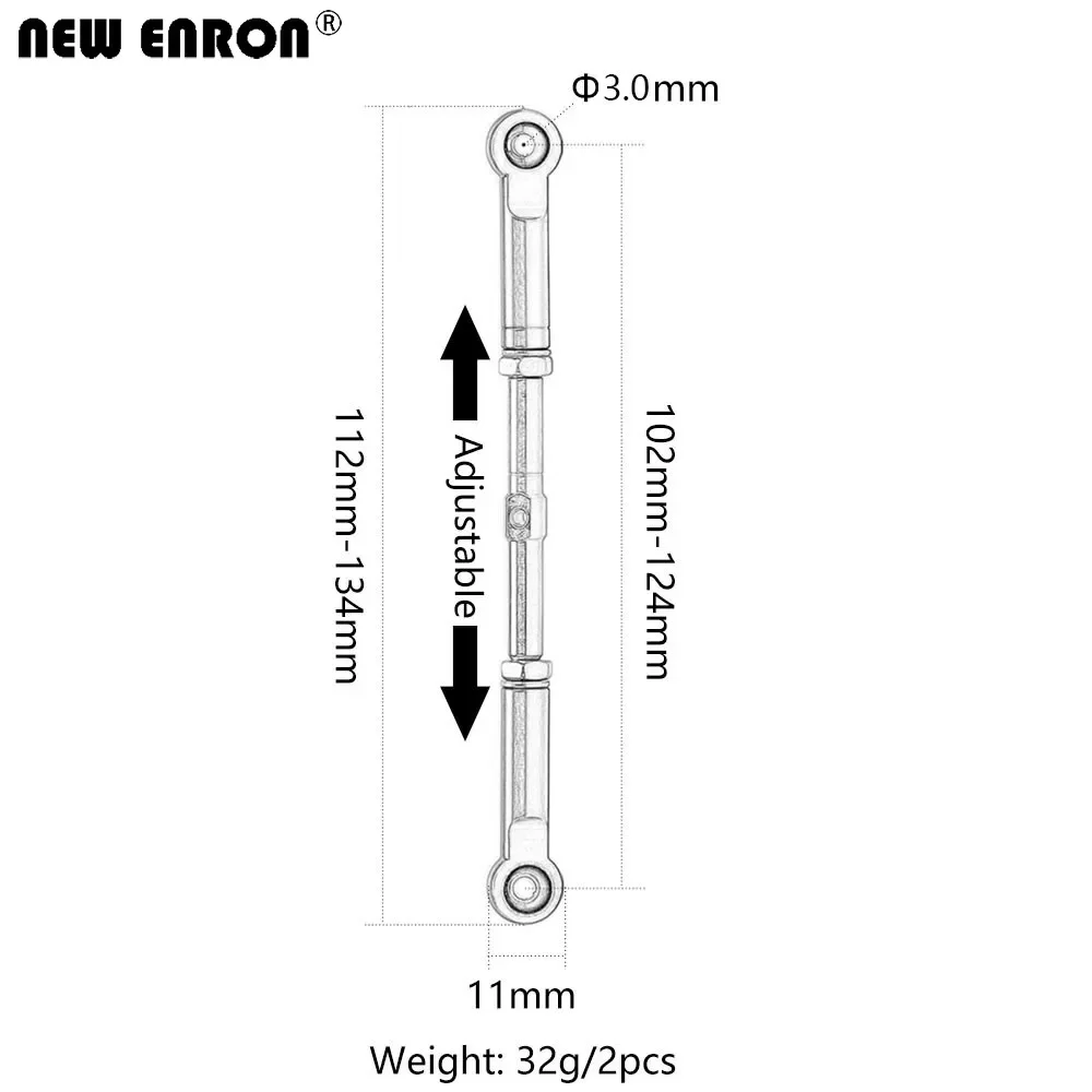 NEW ENRON 2Pcs Harden Steel Adjustable Turnbuckles Push Rod 93535 for RC Car HPI 1/8 Savage Flux 2350 X XL 4.6 5.9 2.4 5SC 21 25