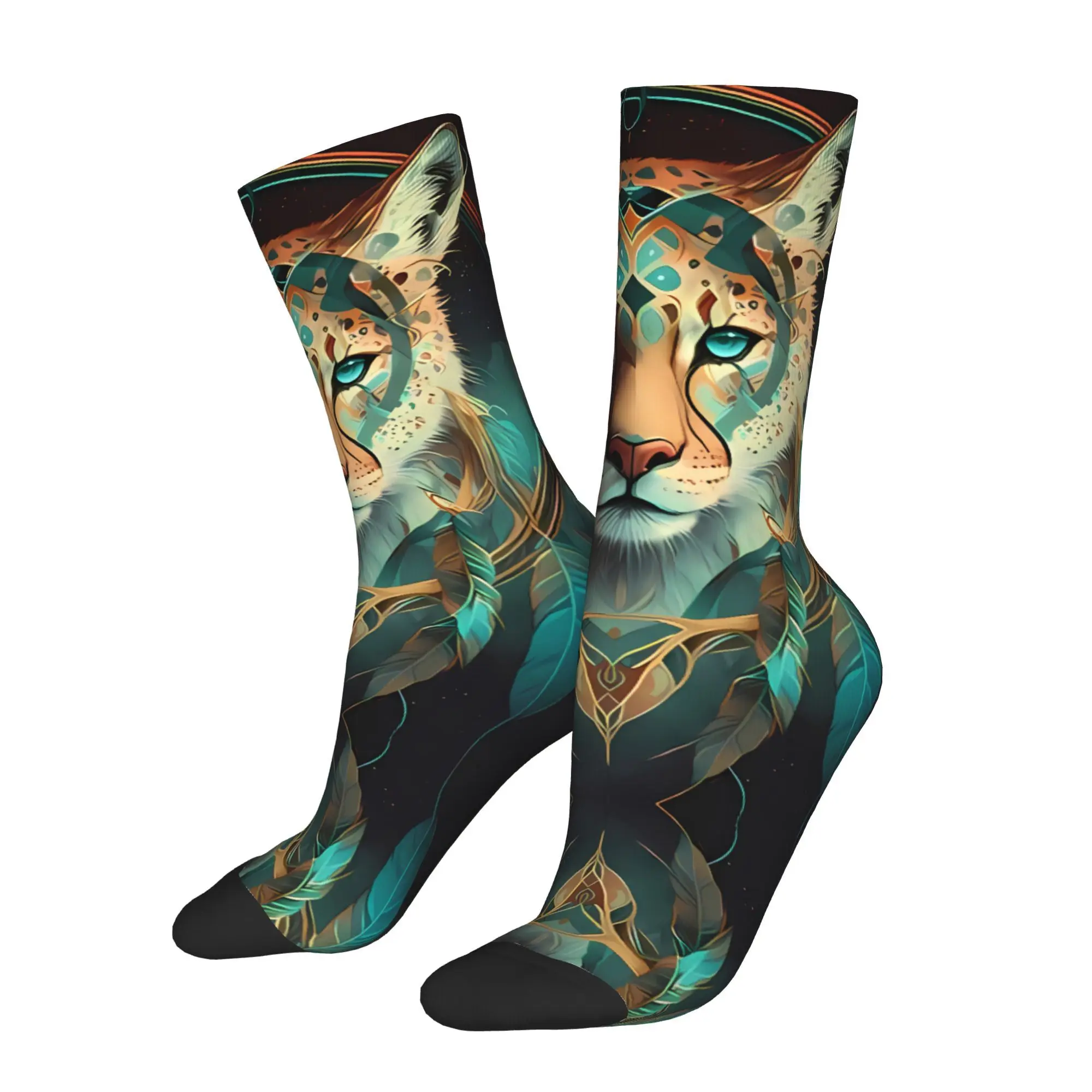 

Mysterious Totem Jaguar Sock Printed Man Polyester