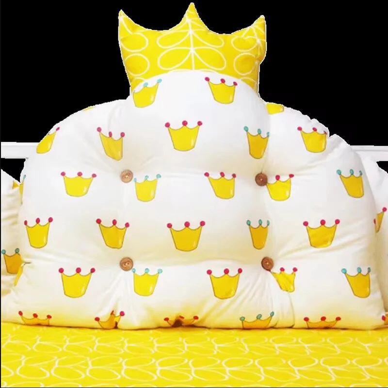 Newborn Cotton Thicken Bed Backrest Cushion Cartoon Crib Backrest Mat Household Anti-collision Baby Cot Backrest Pad Bedding