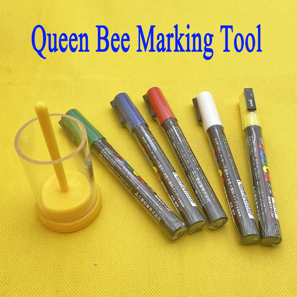 Queen Bottle Marking Opearation Fixture Catchers Ink Indicate Year Keep Track Non-toxic Easy Identification Beekeeper Raising