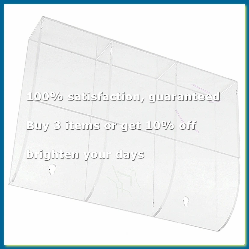 Clear Acrylic Remote Control Holder Wall Mount (Three Compartments)