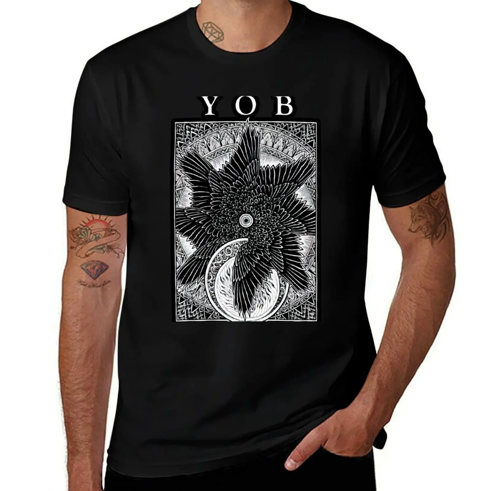 black crow wing T-Shirt anime t shirts Short sleeve tee shirts graphic graphic t shirts t men