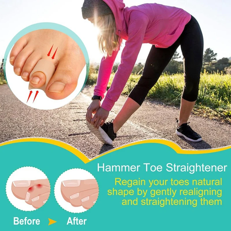 Hammer Toe Straightener Corrector - Toe Corrector(12pcs, ), Gel Toe Splint Relief for Bunion Medium Size