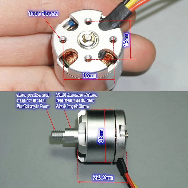 Mikro 2212 bezszczotkowy samolot Model silnika Mini RC KV820 bezszczotkowy silnik do drona samolot Quadcopter RC zabawka