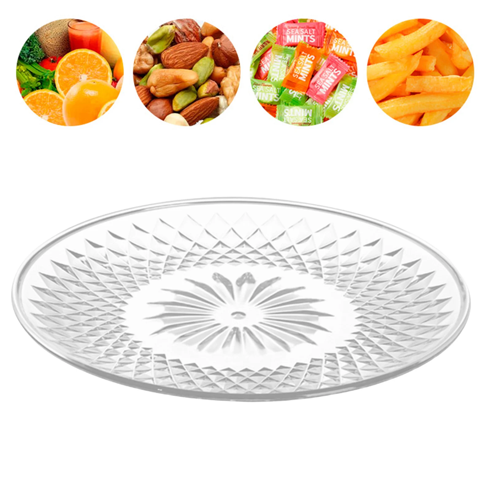 15/20/25/30 سنتيمتر الاكريليك الفواكه لوحة أطباق للوجبات الخفيفة المطبخ المنزلية التخصص لوحات الحلوى الجوز الغذاء تخدم لوحة أدوات المائدة #3