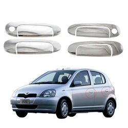 For Toyota Yaris Vitz 1996 1997 1998 2000 8pcs New Car Abs Chrome Accessories Plated Door Handle Bowl Cover Trim Paste Style