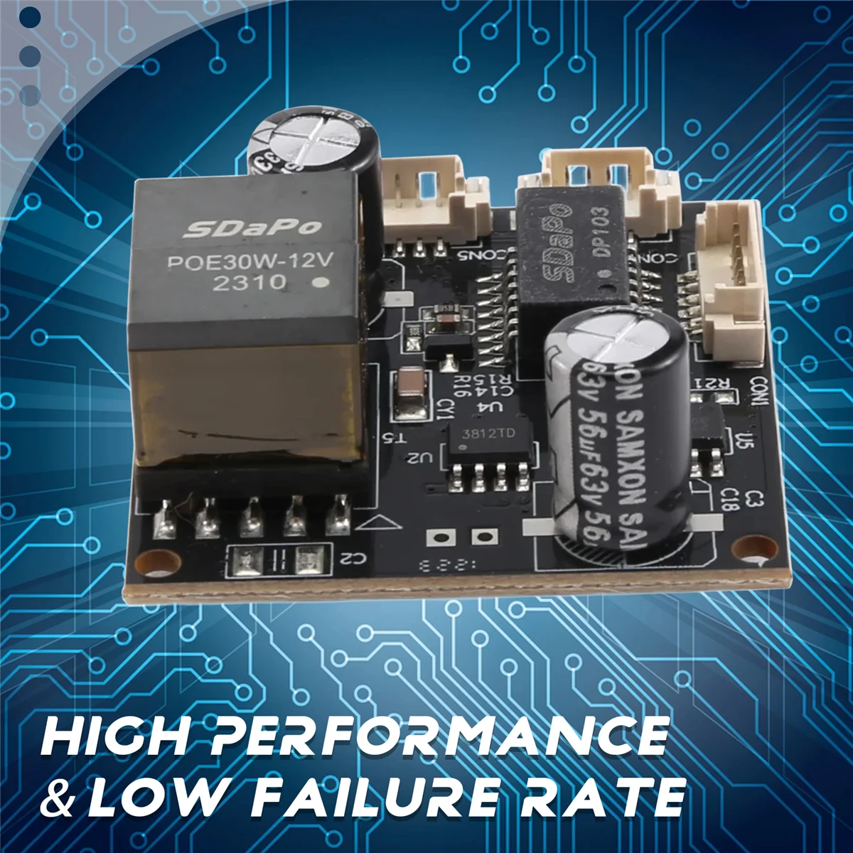 FZFZ PM3812AT 2A 絶縁型工業用温度 - POE モジュール 25.5W