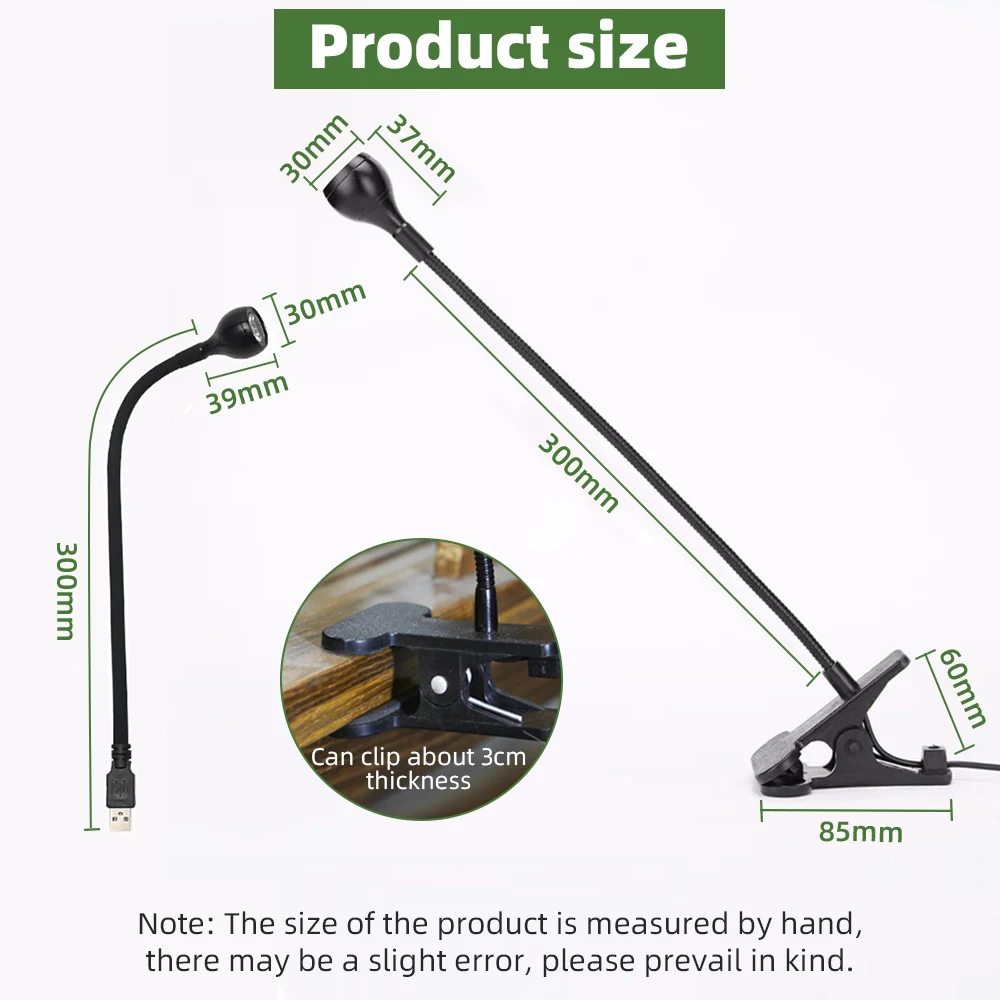 Uv Led Curing Ultraviolet Mini Curing Light Dryer Uv Led Flexible Clip-on Table Lamp USB Gel Curing Manicure LED Nail Light