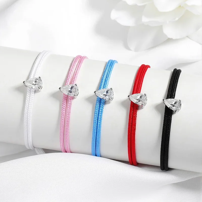 NASIAPear Braided-rope Moissanite Bracelets 1CT Certified Women Men Classic Chain 100% Real S925 Sterling Silver Jewelry 2026