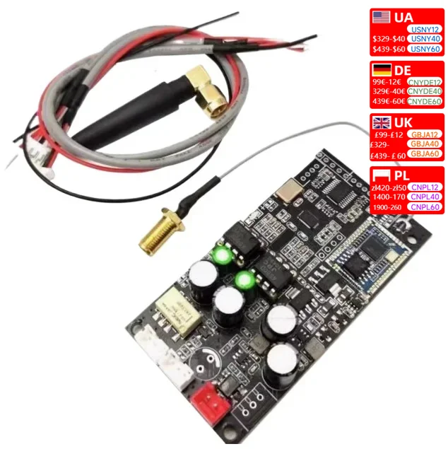 QCC5125 Bluetooth 5.1 Wireless Receiving Board ES9038Q2m Decode Dual OP AMP Support LDAC/APTX 24bit/96Khz