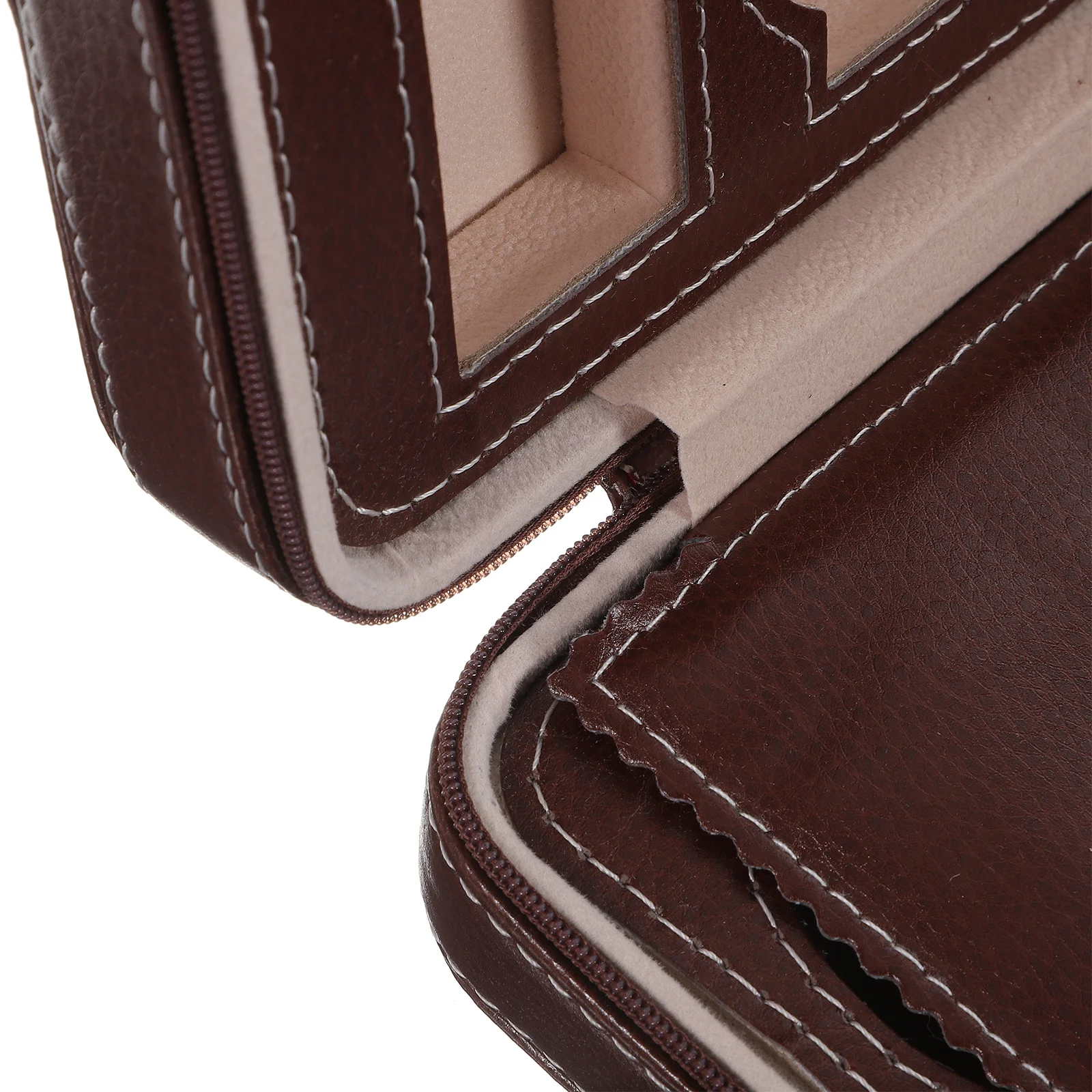 

1pc Storage Case 8 Slots Elegant Watch Box For Collection Dustproof Watch Holder Business Home Use Coffee Color