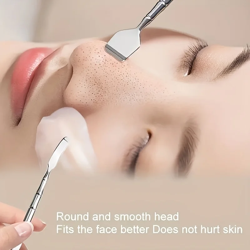 1Pcs Double-Ended Blackhead Remover: Facial Pore Cleanser, Exfoliator, and Massage Tool for Smooth Skin