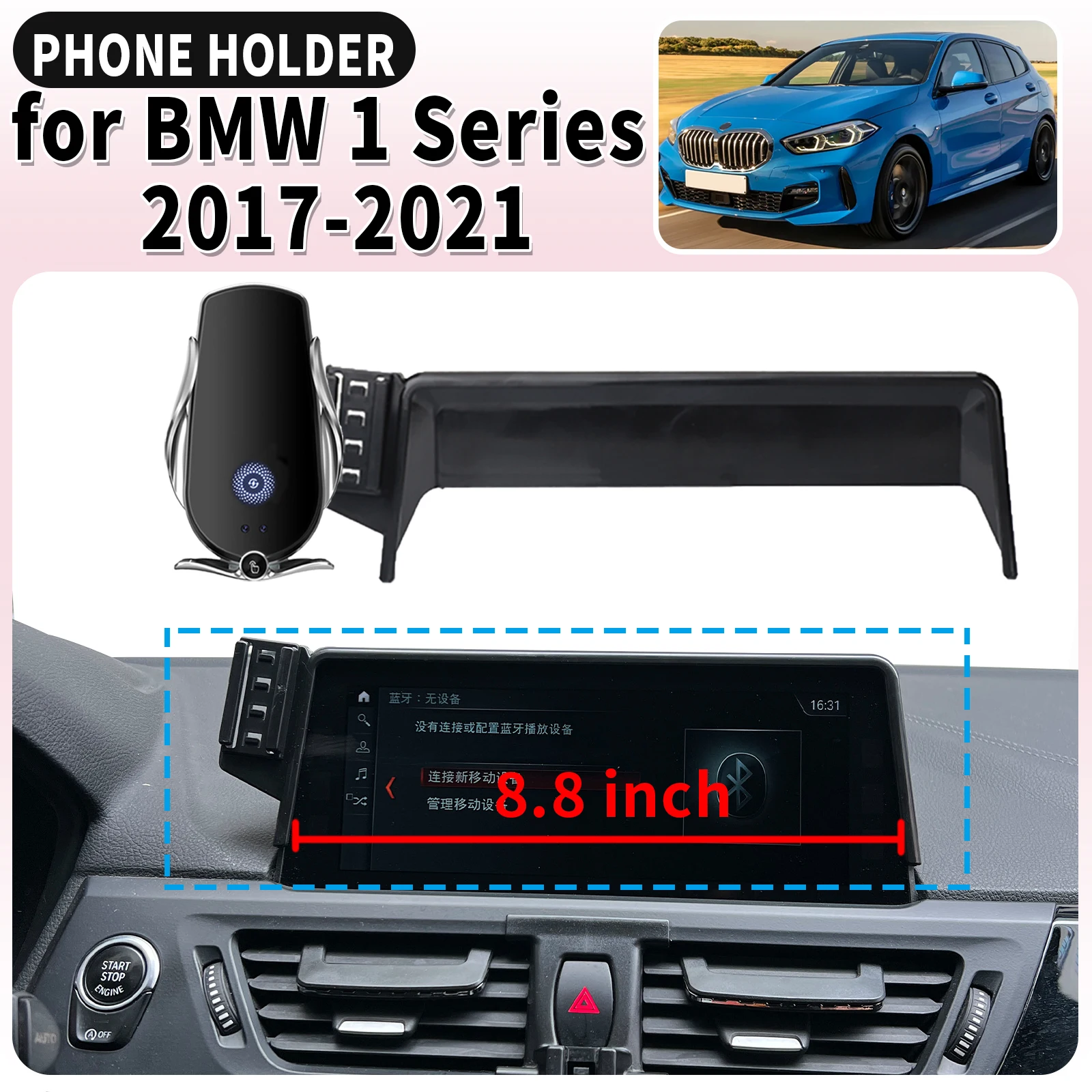 

fit for BMW 1 Series 2017 2018-2021 F52 Screen Base Mount Phone Holder Dedicated Clip-On Navigation Bracket Car​​ accessoires