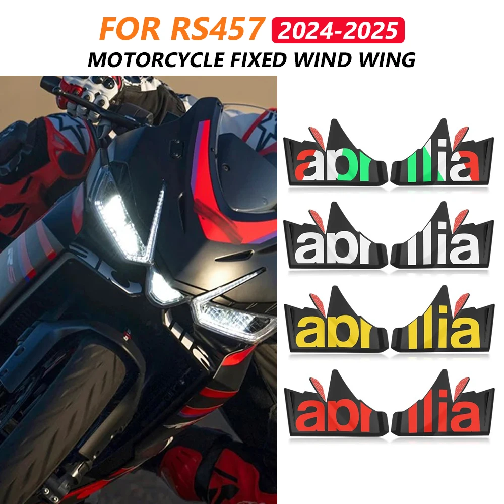 

Downforce Spoiler For Aprilia RS457 RS 457 2024-2025 Motorcycle Front Lip Spoiler Kit Fairing Aerodynamic Winglet Wing Accessory
