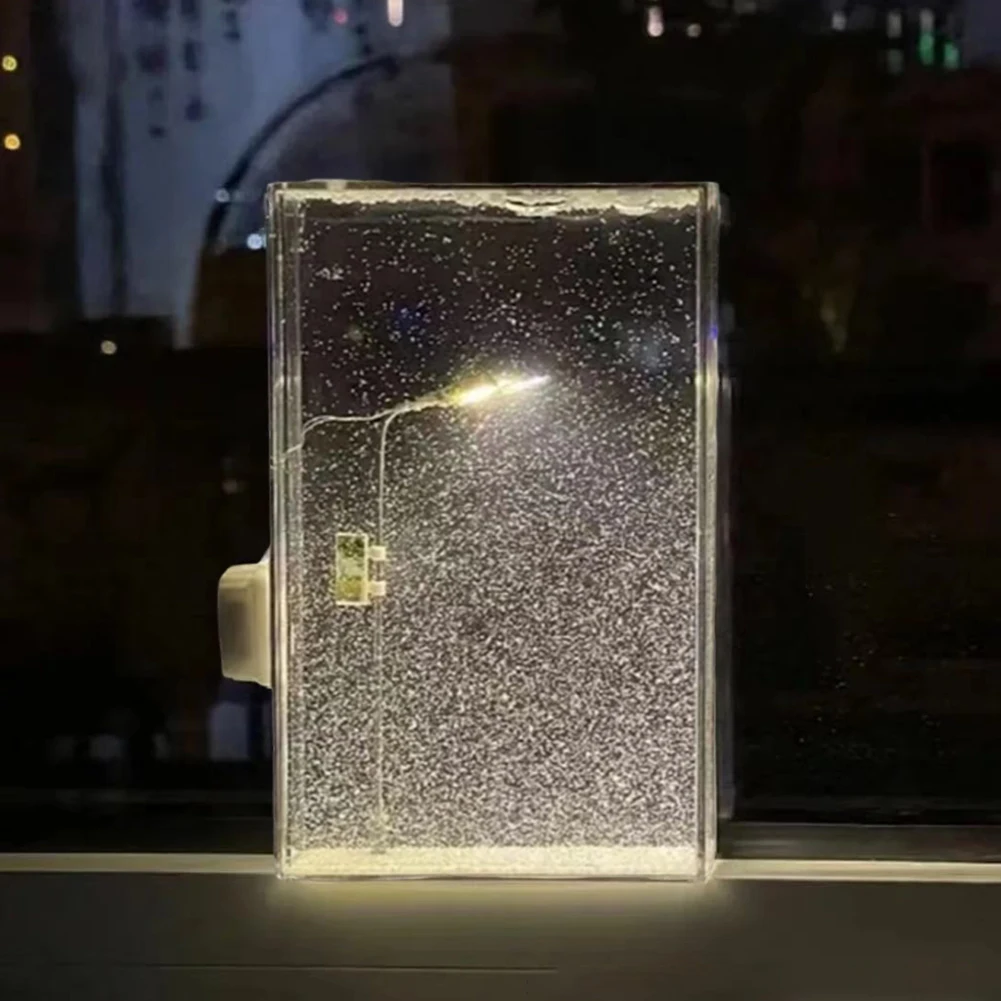 

Snowy Night Light Snow Scenery Street Light Valentine's Day Portable Candlestick Wind Light Desk Lamp couple Decorative Light