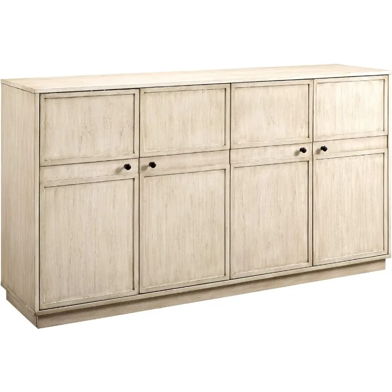 

Walker Edison Alden Versatile 4 Door Framed-Storage-Sideboard, 62 Inch, Birch