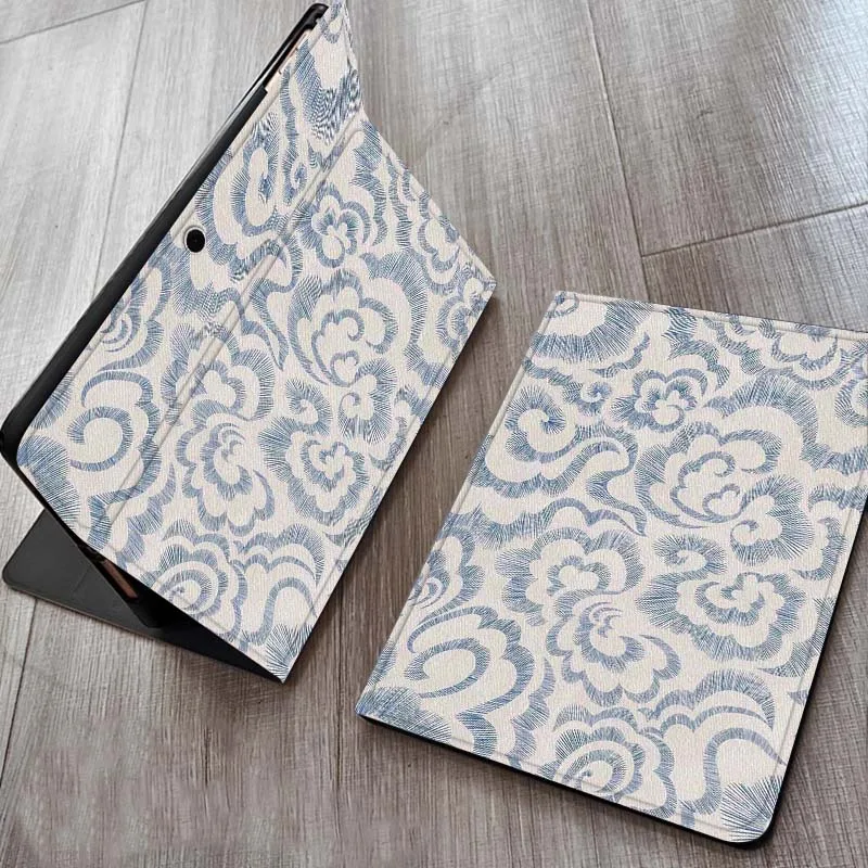 

Blue White Wave Pattern For OPPO Realme Pad Air X 10.36 11 Inch Tablet Case
