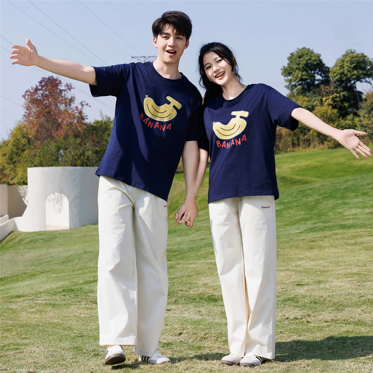 2026 Summer Family Matching Outfits Cotton Banana Print T-Shirt & Pants Set Casual Family Wear for Mom Dad Kids Daily Outfit