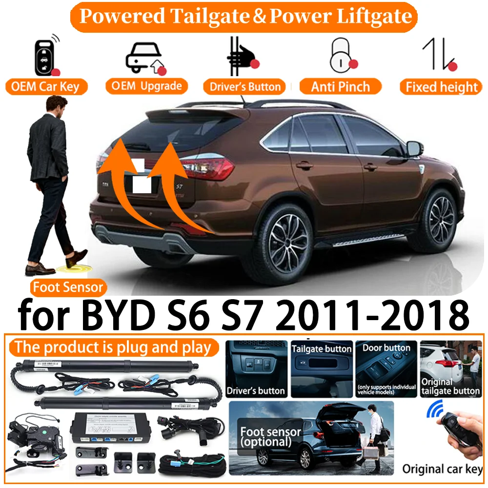 

ZhuCamX Car OEM Smart Powered Tailgate system for BYD S6 S7 2011-2018 Automatic Electric Power Tailgate Strut Tail Gate Lift kit
