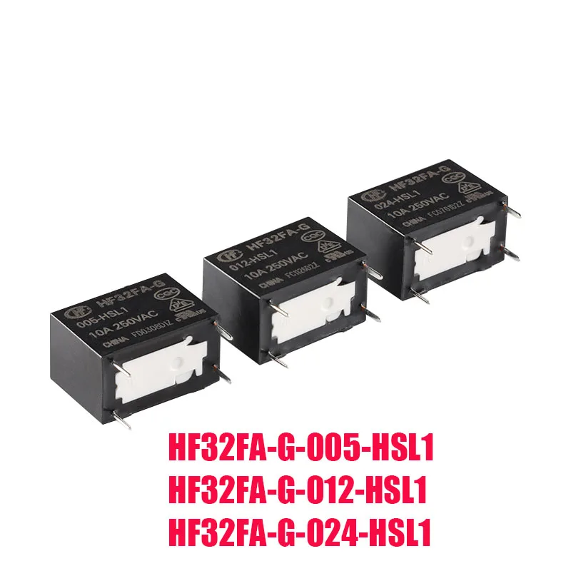 

5Pcs Power Relay HF32FA-G 05/12/24V -HSL1 HF32FA-G-005-HSL1 HF32FA-G-012-HSL1 HF32FA-G-024-HSL1 4Pin 10A250V relay