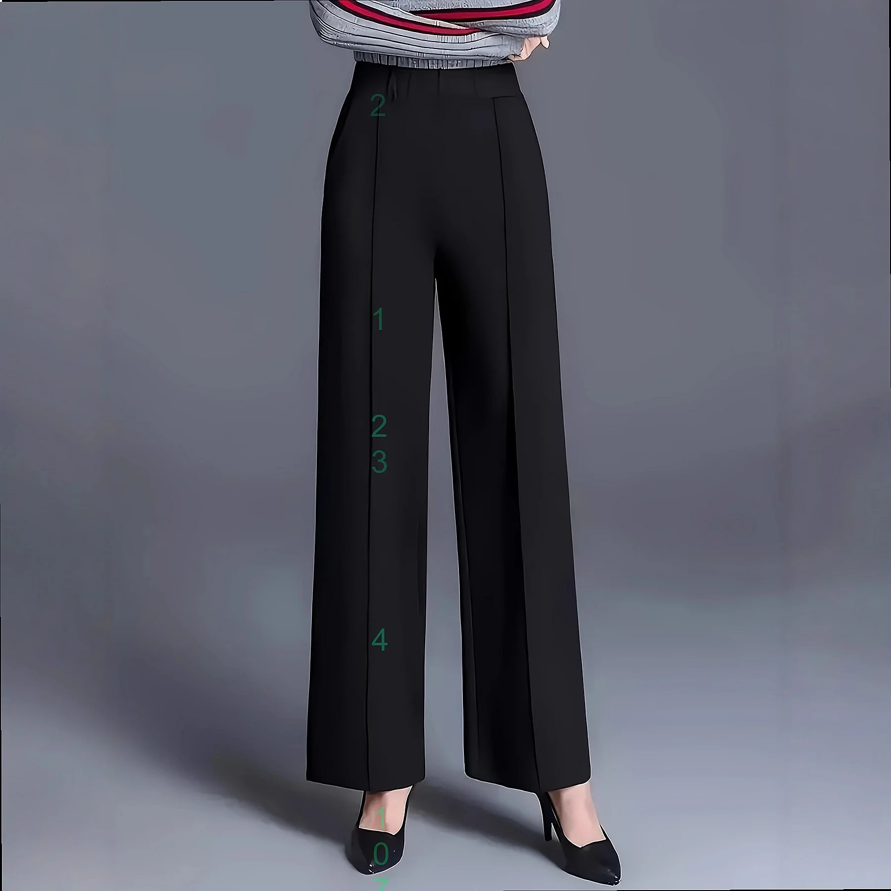 

Womens High Waist Wide Leg Pants Casual Loose Trousers Solid Color Women Spring Summer Comfy Pants