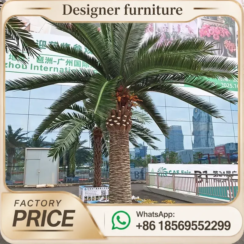 Large Artificial Palm Tree UV Resistant Fake Tropical Plant For Indoor Outdoor Home Garden Decoration Realistic Greenery