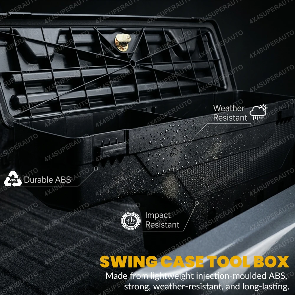 Tailgate Swing Case Storage Tool Box for Ford Ranger T6 T7 T8 Wildtrak Raptor 2012-2022 Rear Cargo Bed Storage Box 1PC