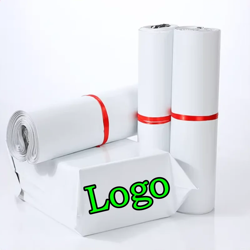 50/100PCS Pure White Poly Mailer Adhesive Envelope Bag Plastic Mailer Gift Box Dress Jacket Shoes Shipping Packaging Pouches