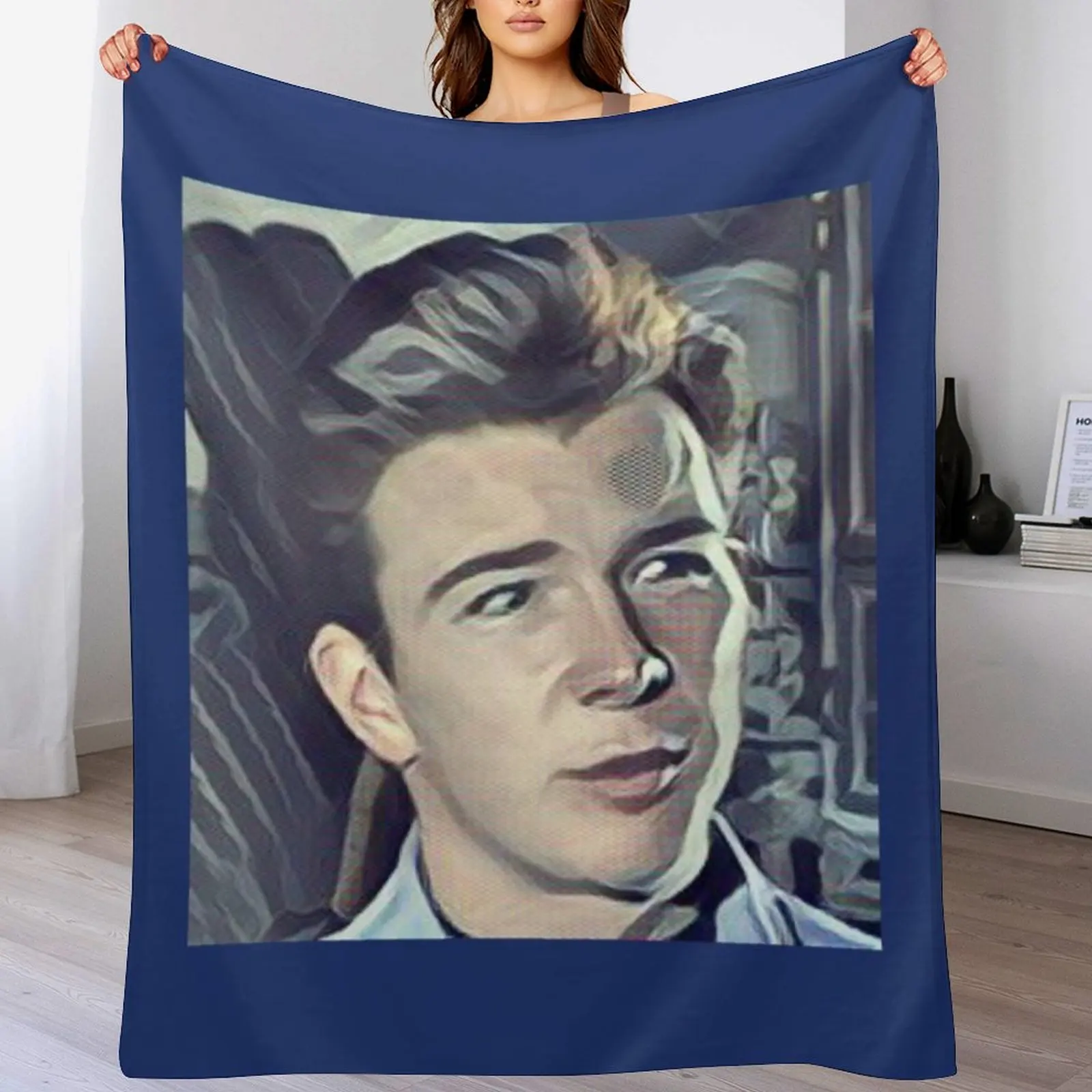 Rick Astley Throw Blanket wednesday manga Blankets