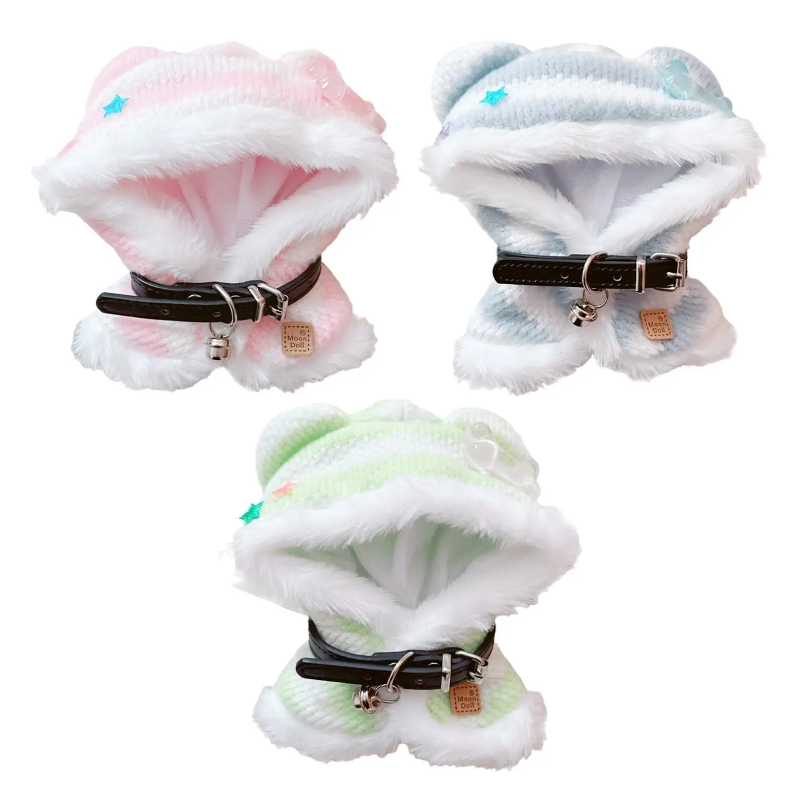 

Doll Clothes Costumes Photo Props with Belt Fashion Cute Soft Plush Doll Accessories Shawl Clothing for 17cm Dolls Girl Dolls