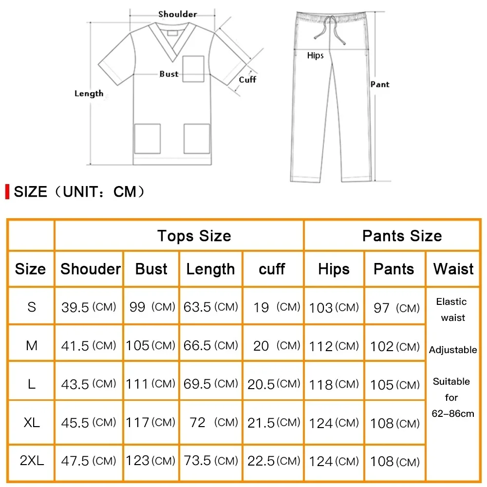 Medical Uniforms Women Scrubs Sets Nurse Accessories Hospital Scrub Tops Joggers Doctors Dental Beauty Spa Lab Workwear Clothes