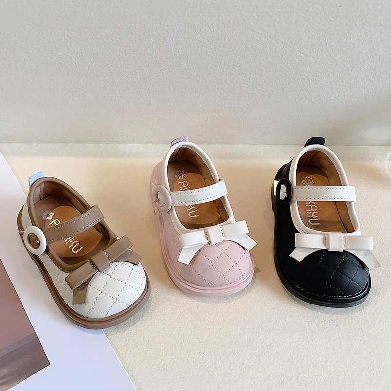 Infant Toddler Walking Shoe 2023 Spring Soft Sole Girl Single Shoe Bow Princess Shoes Leather Shoes Baby Shoe Kid Shoe Girl Shoe