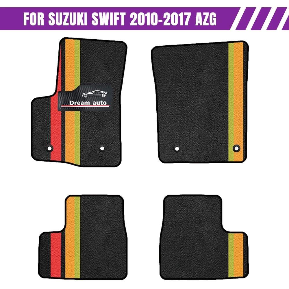 

Custom Car Floor Mats For Suzuki Swift 2010–2017 AZG Waterproof Auto Carpets Foot Coche Accessorie