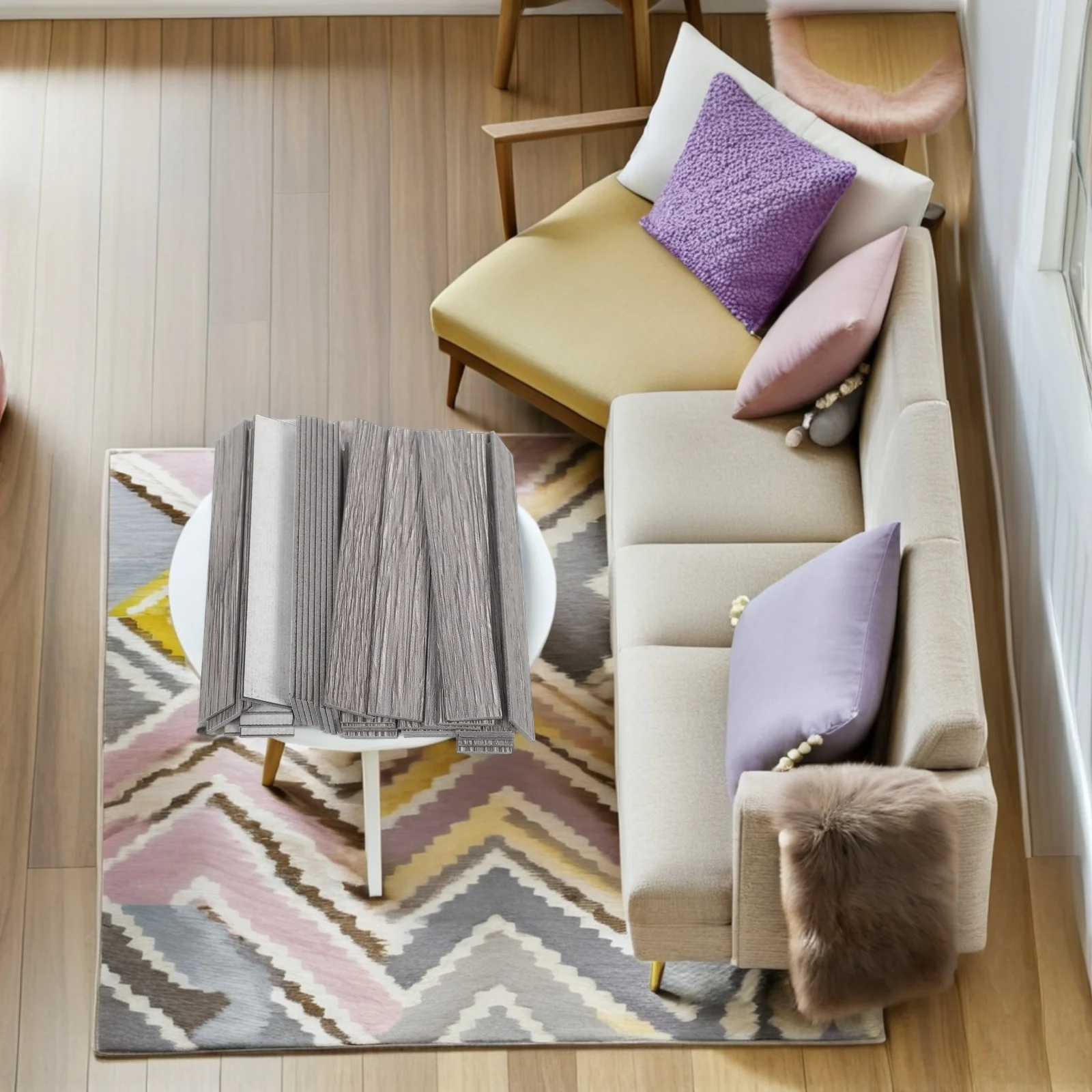 

40Pcs Dollhouse Flooring Miniature Wood Grain Floorboards Wear Resistant Material for DIY Crafts and Miniature Home Decoration