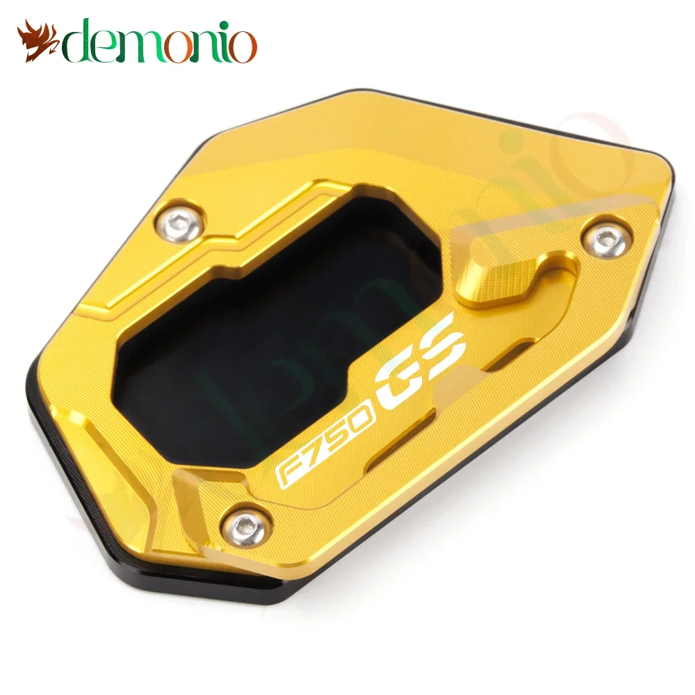 BMW F750 gs f 750 gs f 750gs f750gs f750gs f750gs用のアルミニウム製オートバイサポートプレート,拡大スタンド,サイドスタンド,延長パッド