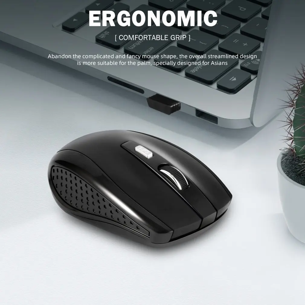 Wireless Mouse 3 Adjustable DPI 2.4G Wireless Mice Receiver Portable Ultra Thin Optical Mouse For PC Laptop Notebook 1600DPI