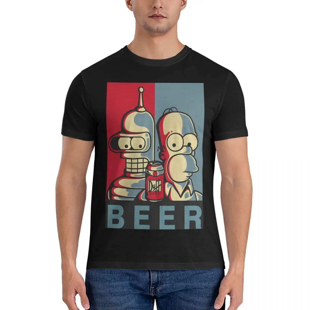 Casual Fun T-Shirt for Men Round Neck Cotton T Shirt F-Futurama Short Sleeve Tee Shirt 4XL 5XL Clothing