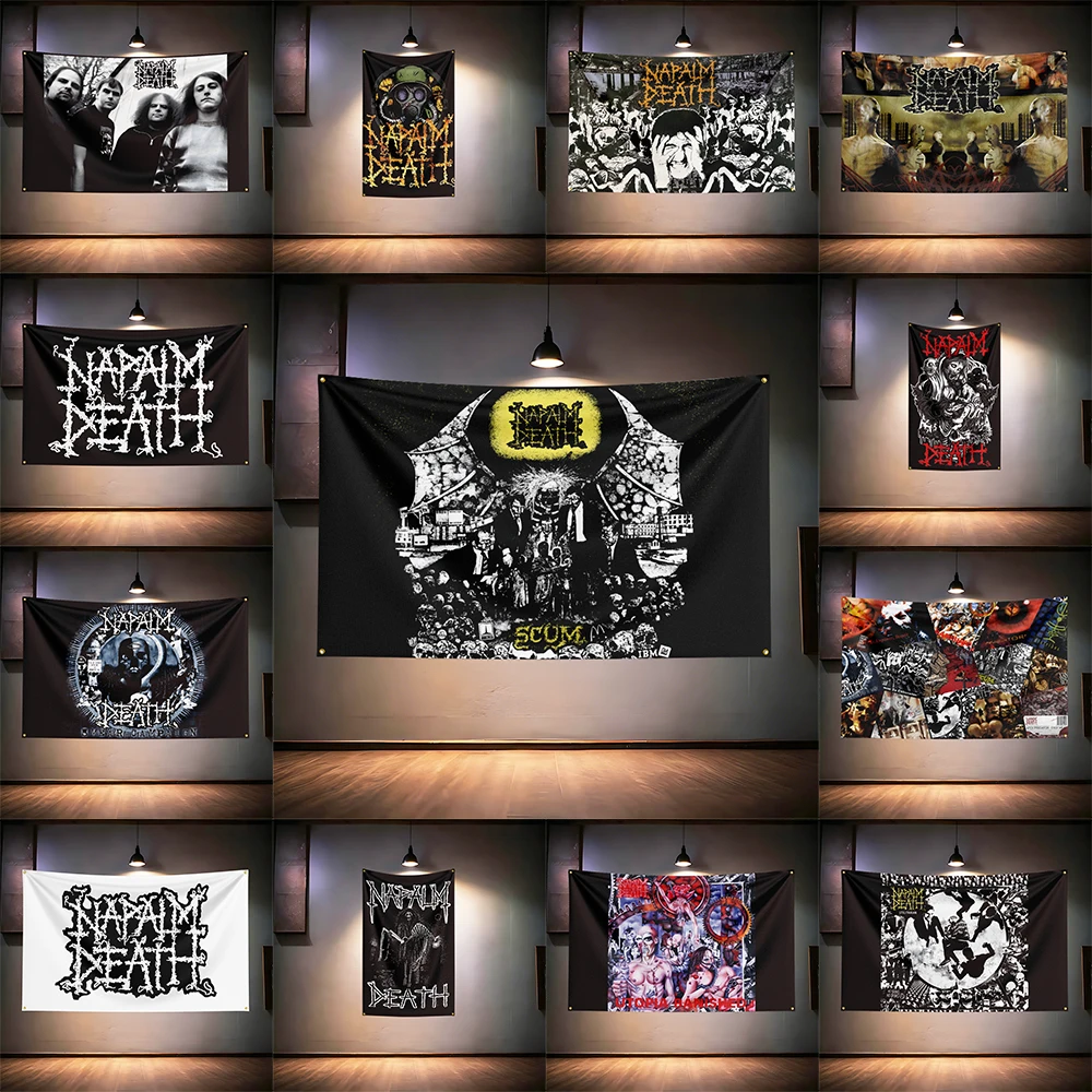 

Rock Music Flag 3x5ft for Napalm Death Fans Banner HD Print Brass Grommet Garage Bedroom Living Room Dorm Wall Decor Tapestry