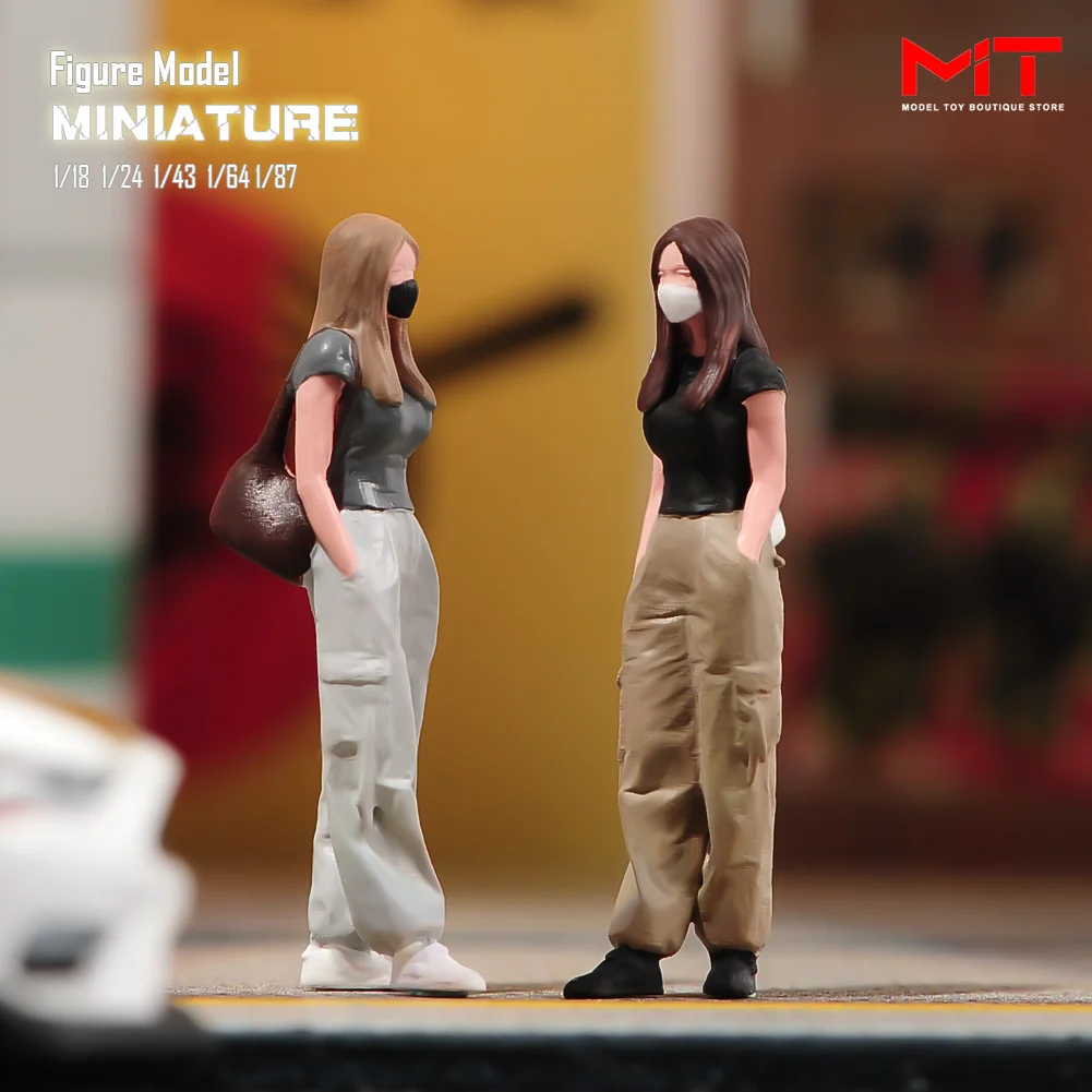 المنمنمات الشكل 1/87 1/64 1/43 1/24 1/18 موضة الترفيه جميلة أنثى دمية صغيرة تمثال المشهد الإبداعي الدعامة الحرفية ديكور