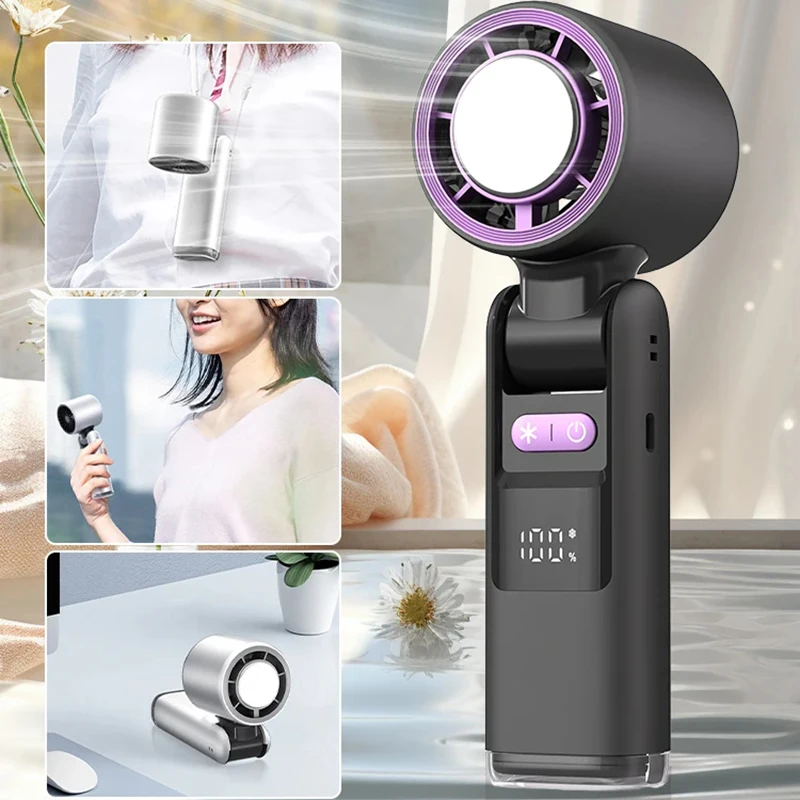 شياو توربو مروحة يدوية USB قابلة للشحن 100 سرعة مروحة قابلة للطي مروحة مكتب محمولة في الهواء الطلق مكتب طويلة الأمد الصيف الأساسية