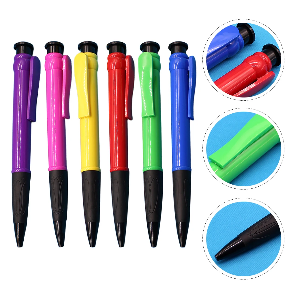 

6pcs Creative Ballpoint Portable Multi-Function School Pens Daily Use Writing Pens Office Supply Home Accessories