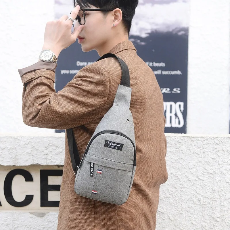 Sling Bag Borst Tas Mannen Nieuwe Casual Koreaanse Versie Oxford Doek Mode Sporttas Enkele Schouder Messenger Tas Canvas Rugzak