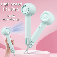 1400W Strong Power Negative Ion Hair Care High Speed Hair Dryer 3 Gear  Hot Cold Wind Low Noise High Speed Hair Dryer For Women