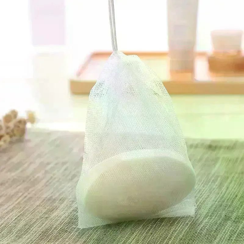 50Pcs Soap Blister Mesh Double-layer Soap Net Foaming Neting Easy Bubble Mesh Bag Facial Care Cleaning Tools