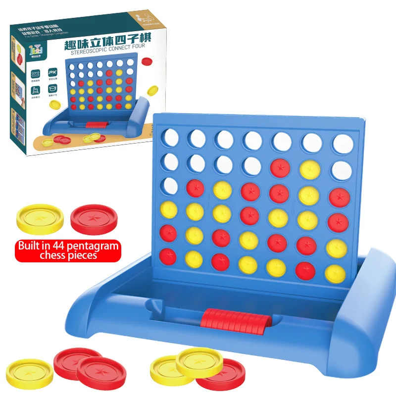 Connect 4 In A Line Board Game Children's Educational Toys Classic Party Chess Family Toy Early Educational Puzzle Thinking Gift