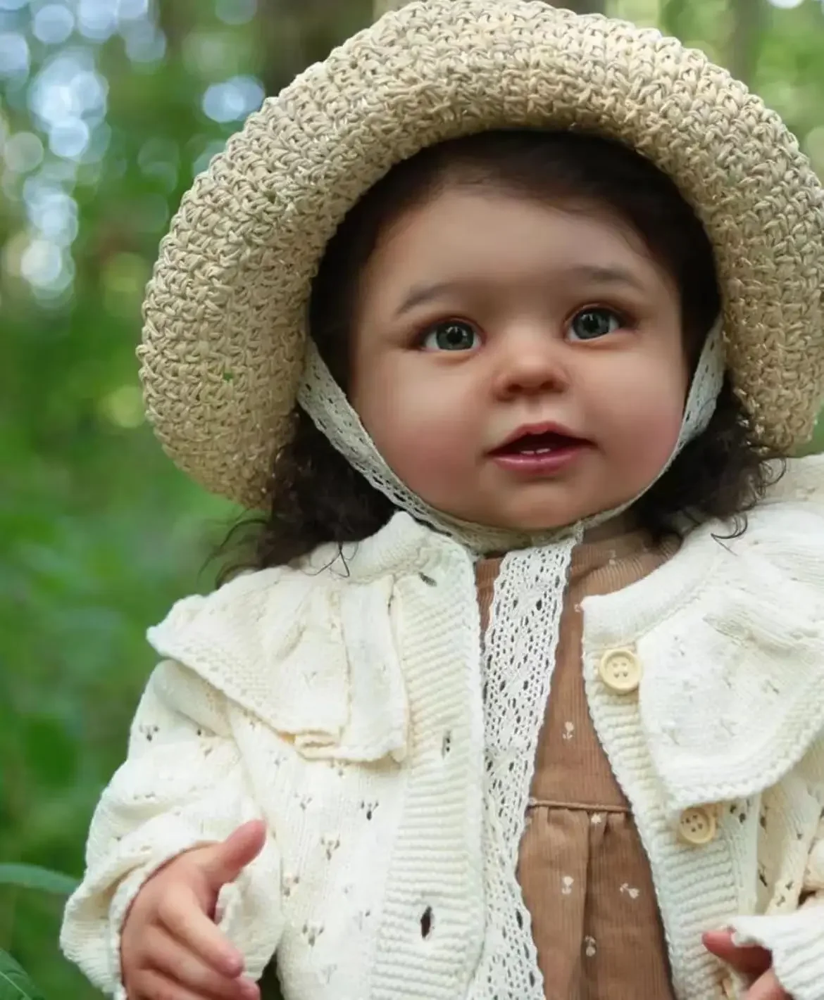 DLS aangepaste beperkte levering 28 inch herboren babypop Bonnie handgeworteld krullend lang haar al klaar pop verschillende jurk