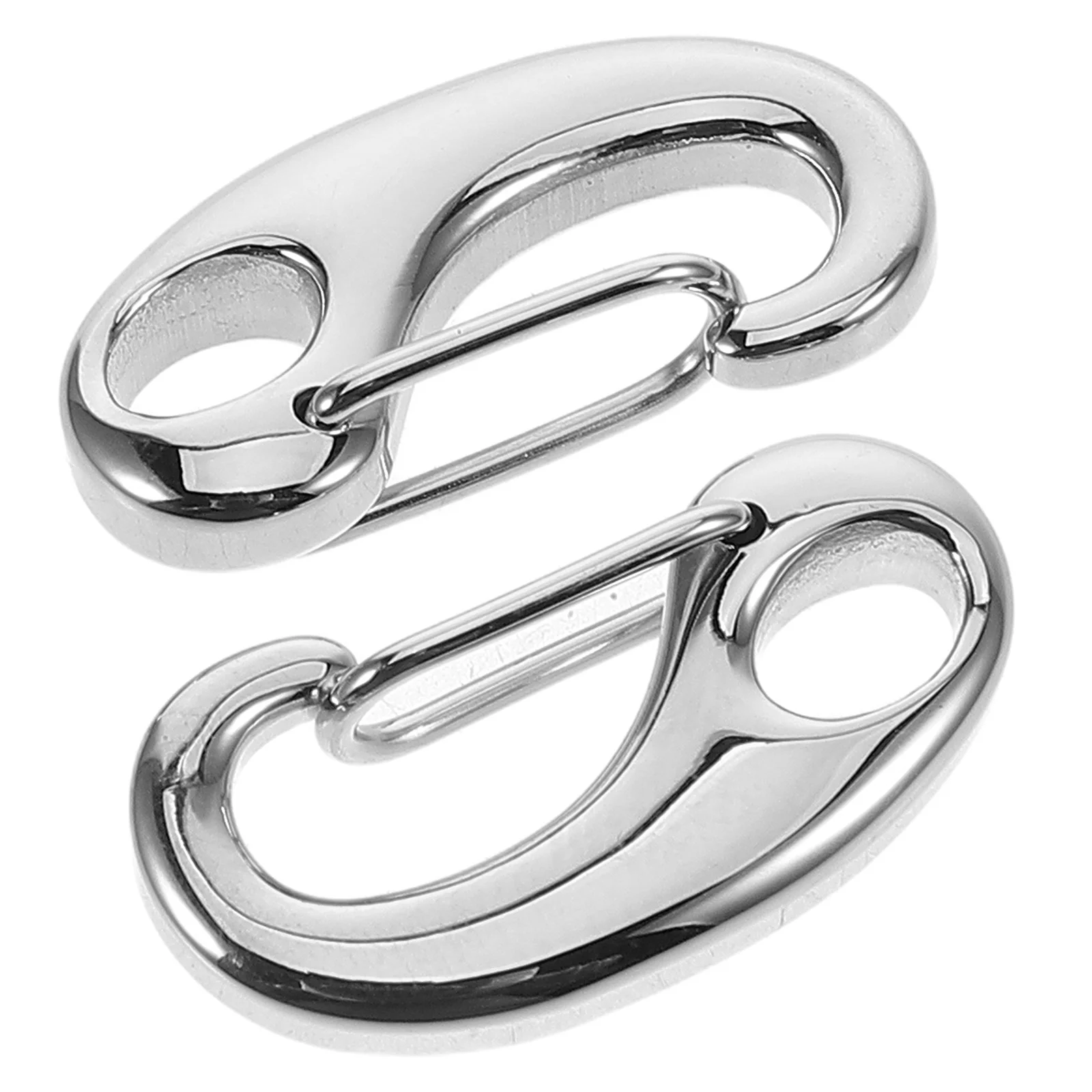 

2pcs Lobster Stainless Steel Polished for Sweater Trouser Large Carabiner Clip Chains D Ring Ideal Long Term Use